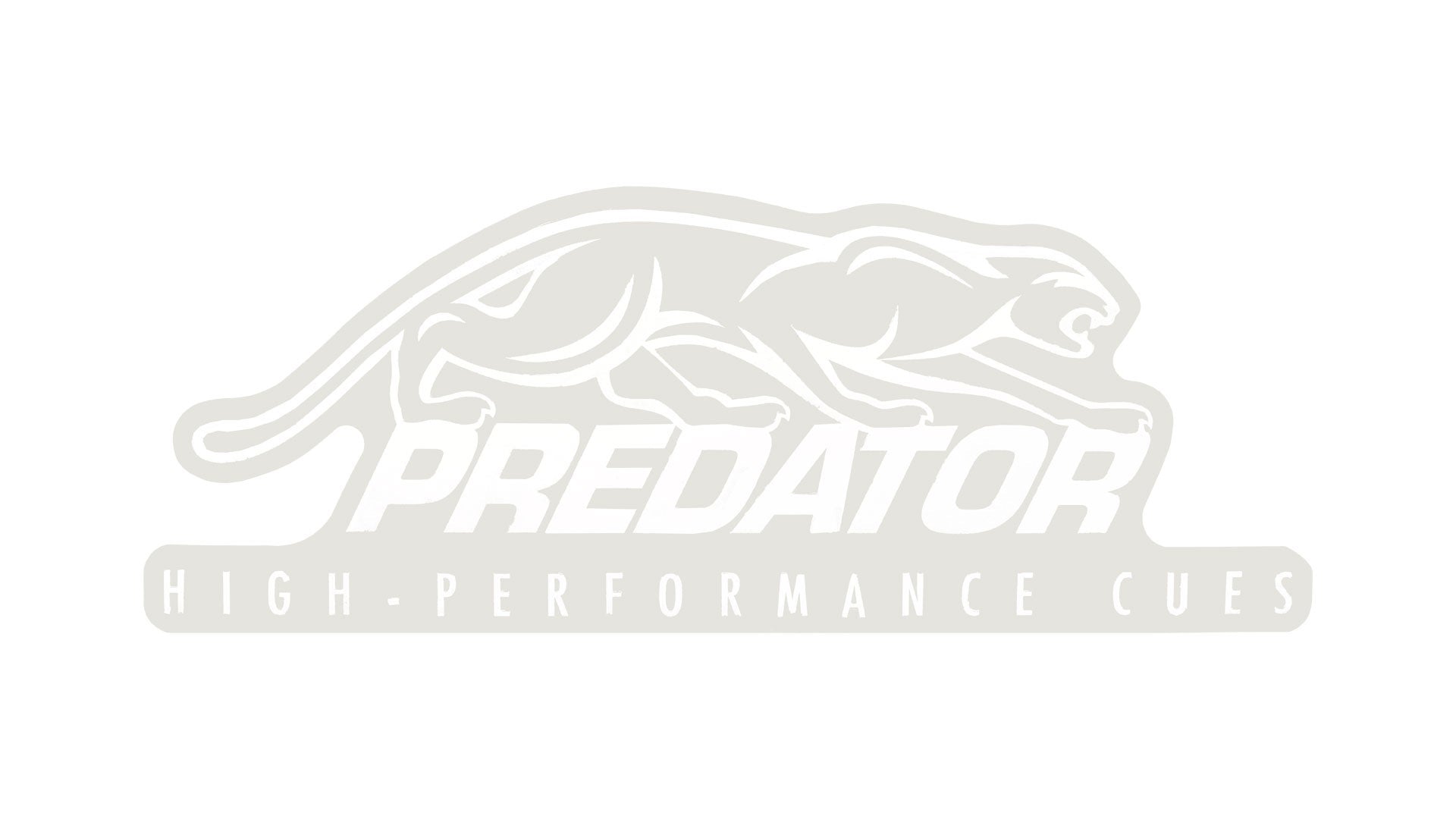 Predator Pool Table Sticker - White on Clear